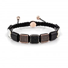 HARROW & WEALDSTONE - Sedef ve Oniks Taşlı Bileklik | LMB-1081/2