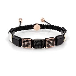 HARROW & WEALDSTONE - Sedef ve Oniks Taşlı Bileklik | LMB-1081/2