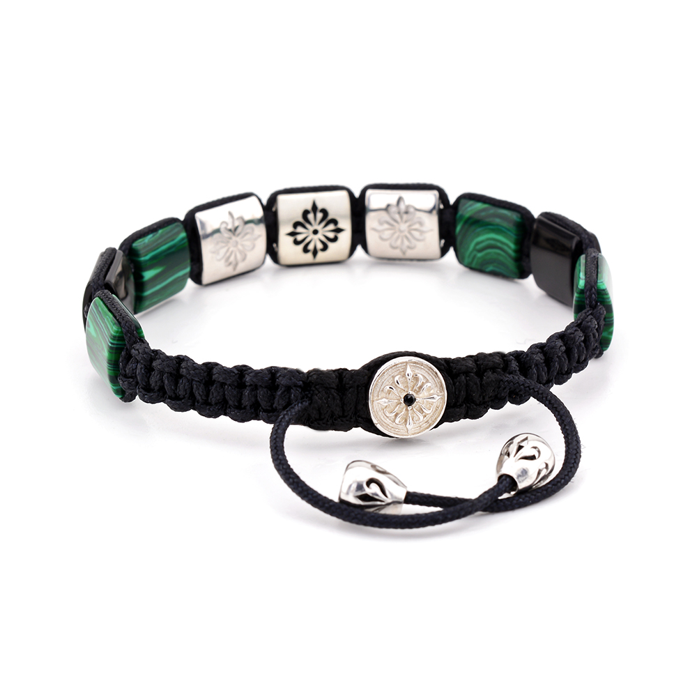 HALTON CROSS - Malahit Taşlı Şık Tasarım Kadın & Erkek Bileklik | LMB-1081