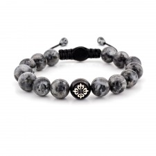 Hillingdon Grey Jasper Beaded & Macrame Bracelet