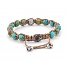 HOUNSLOW WEST - Turkuaz Aqua Terra Taşlı Makrome Bileklik | LMB-1094/2