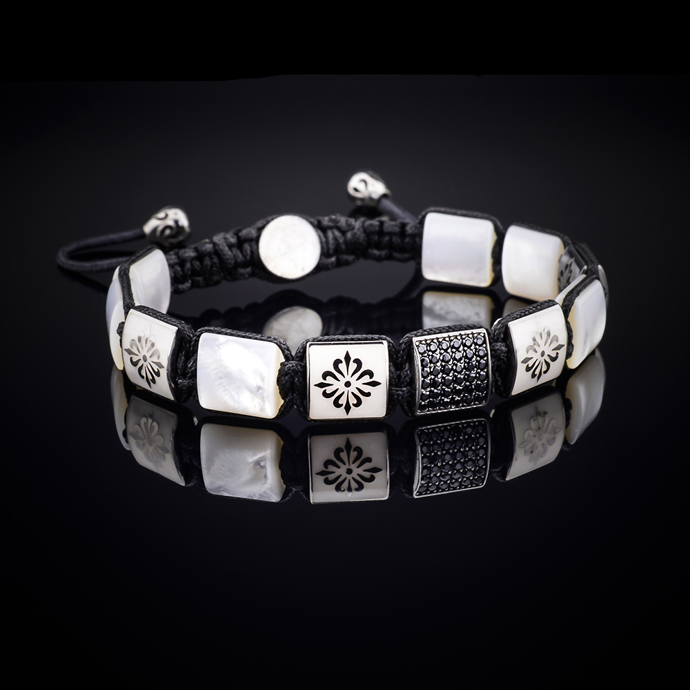 Harlesden Mother of Pearl Beaded & Macrame Bracelet