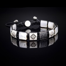 Harlesden Mother of Pearl Beaded & Macrame Bracelet