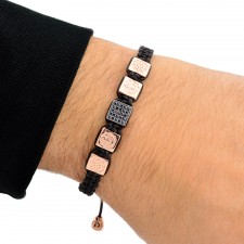 KNIGHTSBRIDGE - Makrome Denizci Tasarım Gümüş Bileklik | LMB-1014/3