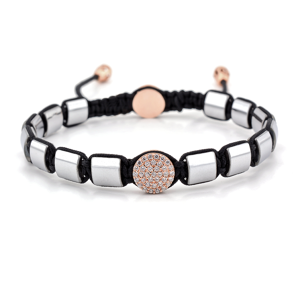 London Bridge-Hematit Makrome Bileklik