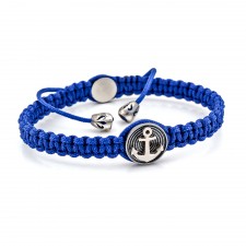 MOORGATE - Çapa Makrome Tasarım Spor Gümüş Bileklik | LMB-1098