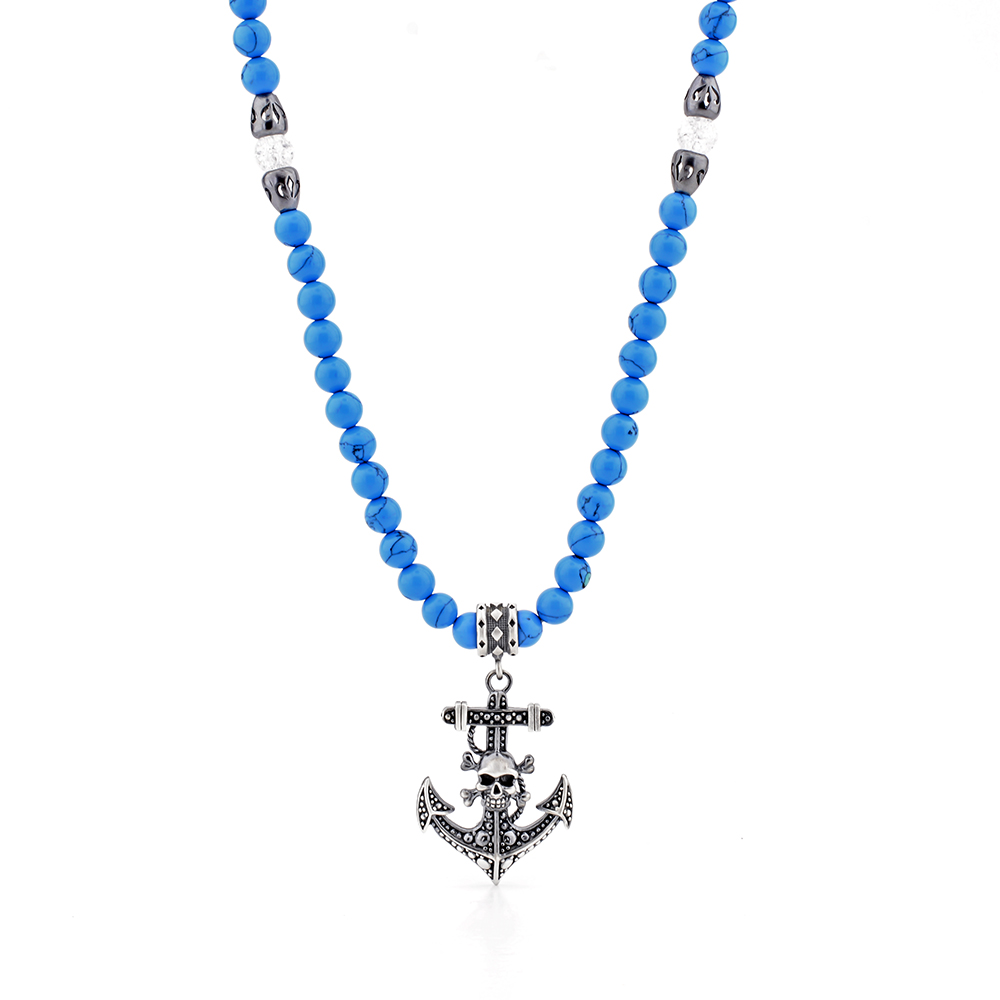 Perivale - Silver Danger Anchor Necklace