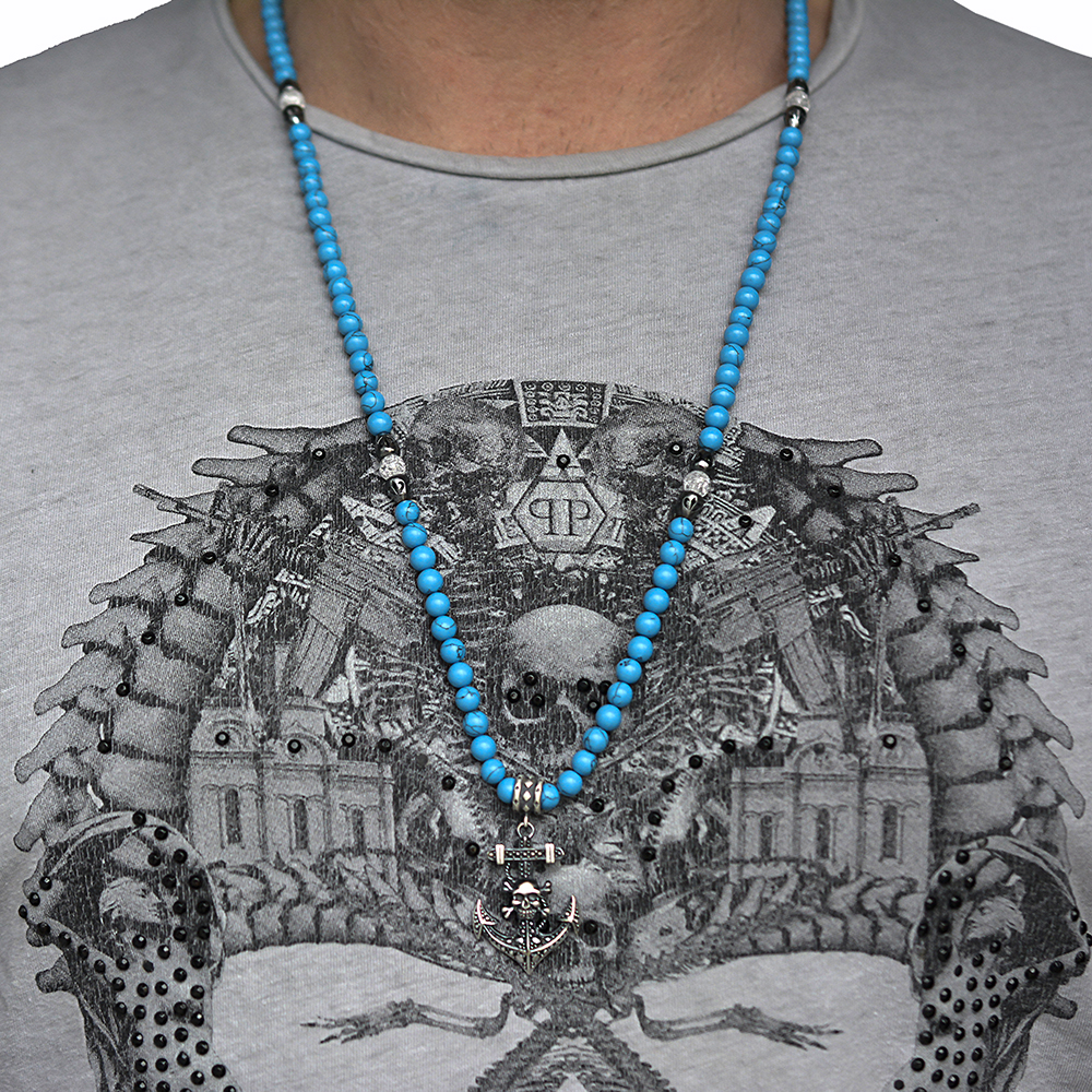 Perivale - Silver Danger Anchor Necklace