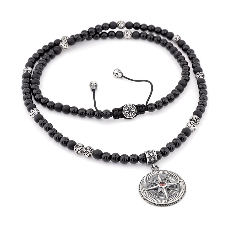 Gümüş Elişi Pusula Kolye