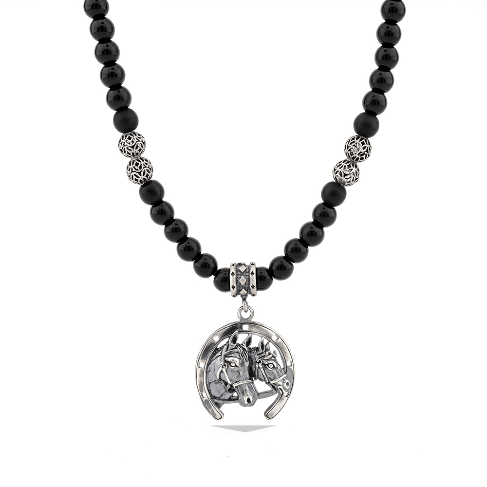 Gümüş El Yapımı At Nalı Şans Kolye