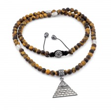 Mısır Piramit All-Seeing Nazar Illuminati Kolye