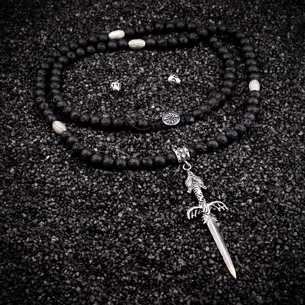 Gümüş El Yapımı Kılıç Kolye