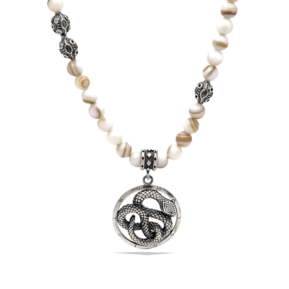 Gümüş Elişi Yılan Kolye