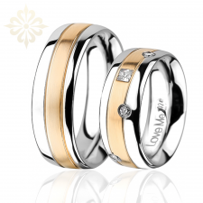 PRAGUE- 2 Adet 7.80mm Genişlik Çelik Alyans Yüzük 3 Renk Seçeneği Mevcuttur LM-024