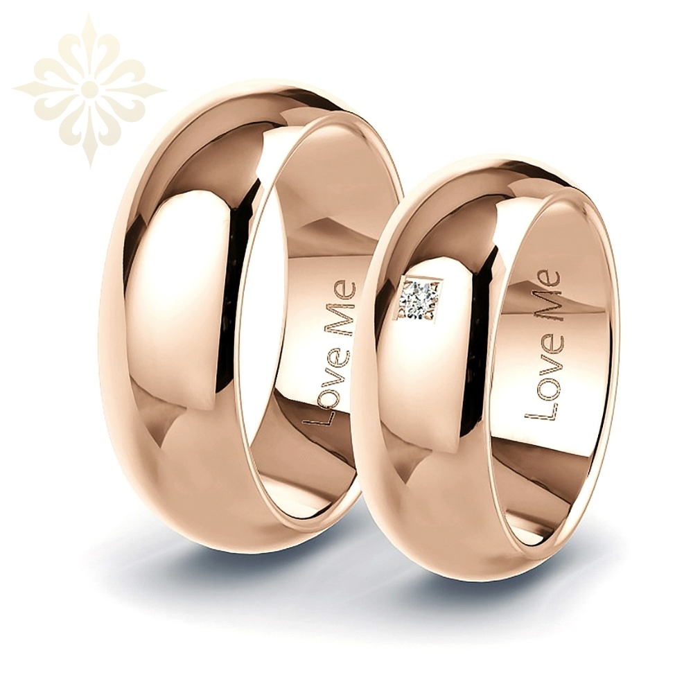 FLORANCE- 2 Adet 8.60mm Genişlik Çelik Alyans Yüzük 3 Renk Seçeneği Mevcuttur LM-027