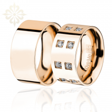 BODRUM- 2 Adet 11.mm Genişlik Çelik Alyans Yüzük 3 Renk Seçeneğiyle LM-004