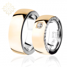 LONDON- 2 Adet 8.mm Genişlik Çelik Alyans Yüzük 3 Renk Seçeneğiyle LM-011