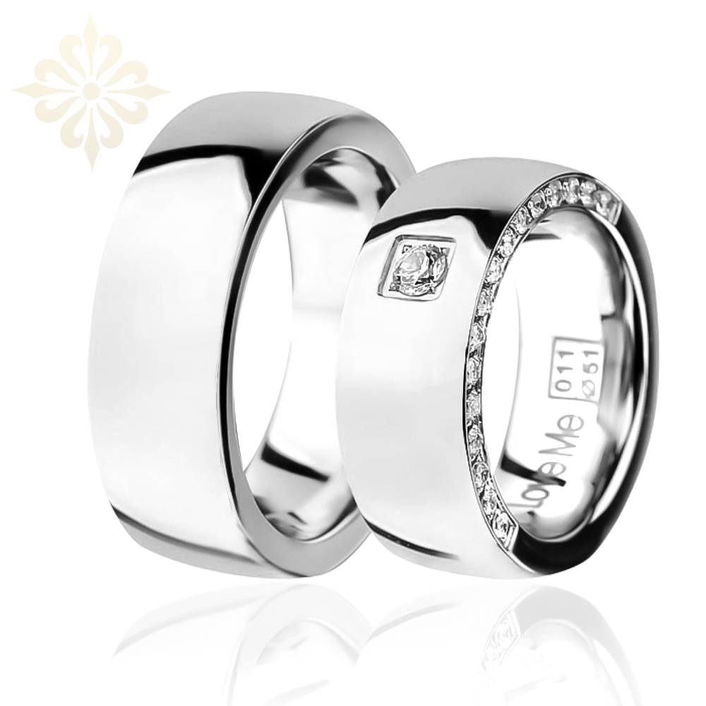 LONDON- 2 Adet 8.mm Genişlik Çelik Alyans Yüzük 3 Renk Seçeneğiyle LM-011