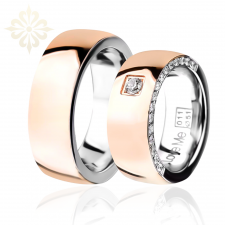 LONDON- 2 Adet 8.mm Genişlik Çelik Alyans Yüzük 3 Renk Seçeneğiyle LM-011