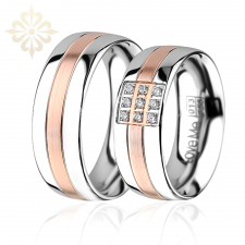 GENEVE- 2 Adet 7.80mm Genişlik Çelik Alyans Yüzük 3 Renk Seçeneğiyle LM-013