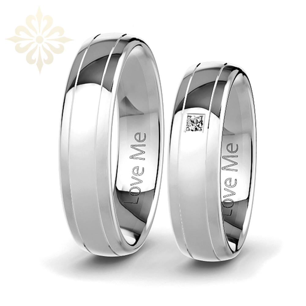 Toronto 6 mm unisex çelik alyans parlak yüzük