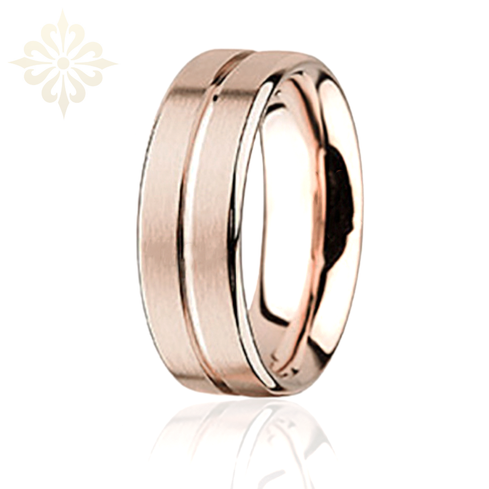 MONACO-1 Adet 8.mm Genişlik Taşsız Çelik Alyans Yüzük LM-023/Erkek