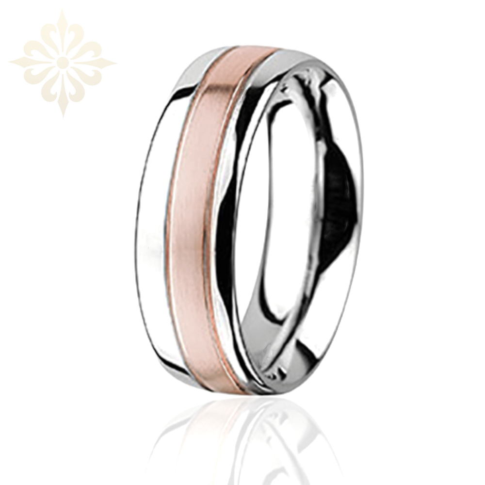 PRAGUE-1 Adet 7.80mm Genişlik Taşsız Çelik Alyans Yüzük LM-024/Erkek