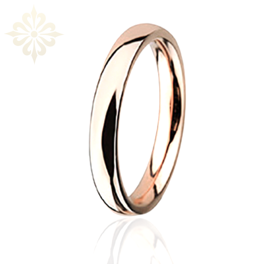 ROME-1 Adet 3.40mm Genişlik Taşsız Çelik Alyans Yüzük LM-025/Erkek