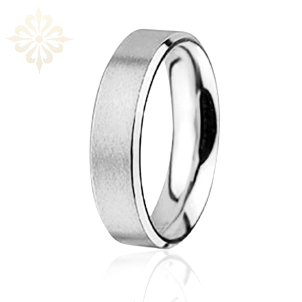 NEW YORK-1 Adet 5.90mm Genişlik Taşsız Çelik Alyans Yüzük LM-028/Erkek