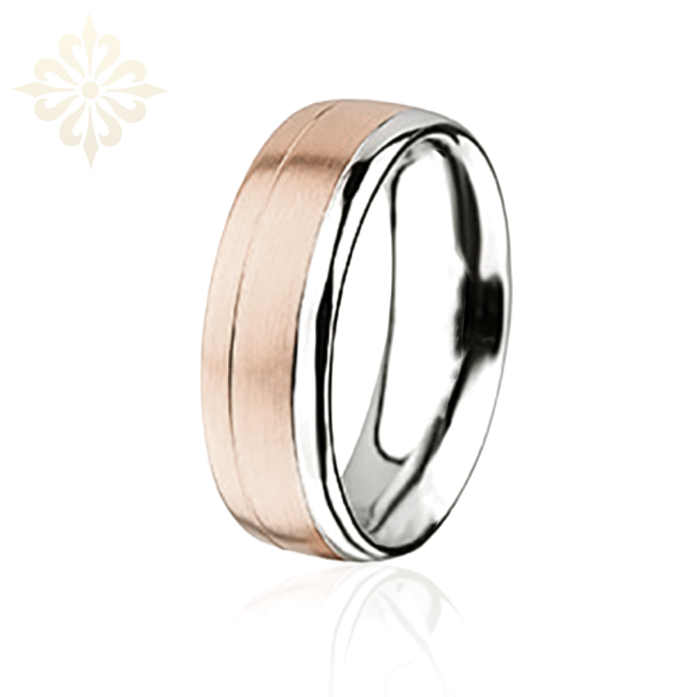 PARIS-1 Adet 7.20mm Genişlik Taşsız Çelik Alyans Yüzük LM-007/Erkek