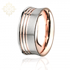 DUBROVNİK-1 Adet 9.90mm Genişlik Taşsız Çelik Alyans Yüzük LM-015/Erkek