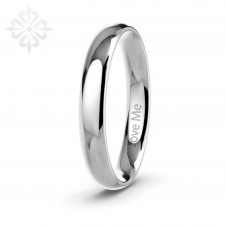 MARSILLE-1 Adet 4.mm Genişlik Mücevher Kalitesinde Parlak Kararmaz Unisex Çelik Alyans Yüzük LM-052/Erkek