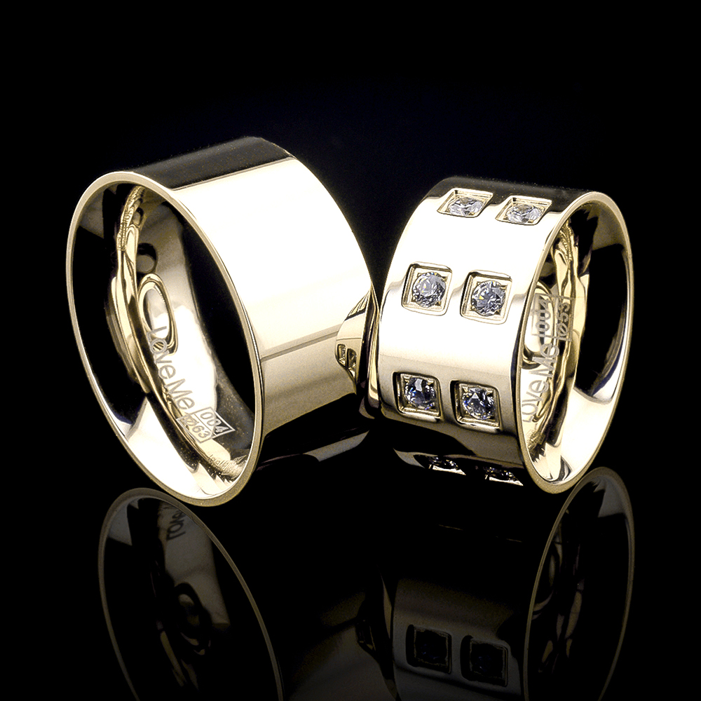 BODRUM-1 Adet 11.mm Genişlik Taşsız Çelik Alyans Yüzük LM-004/Erkek