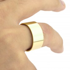 BODRUM-1 Adet 11.mm Genişlik Taşsız Çelik Alyans Yüzük LM-004/Erkek