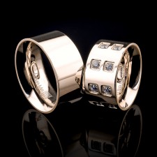 BODRUM-1 Adet 11.mm Genişlik Taşsız Çelik Alyans Yüzük LM-004/Erkek