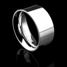 BODRUM-1 Adet 11.mm Genişlik Taşsız Çelik Alyans Yüzük LM-004/Erkek