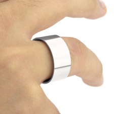 BODRUM-1 Adet 11.mm Genişlik Taşsız Çelik Alyans Yüzük LM-004/Erkek