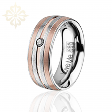 CANNES-1 Adet 7.80mm Genişlik Kadın Çelik Alyans Yüzük LM-006/Kadın