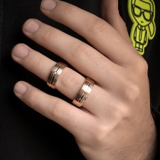 CANNES 7.80mm Çelik Alyans Yüzük – Altın, Beyaz ve Rose Renk Seçenekleri