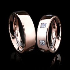 SYDNEY-1 Adet 6.90mm Genişlik Taşsız Çelik Alyans Yüzük LM-010/Erkek