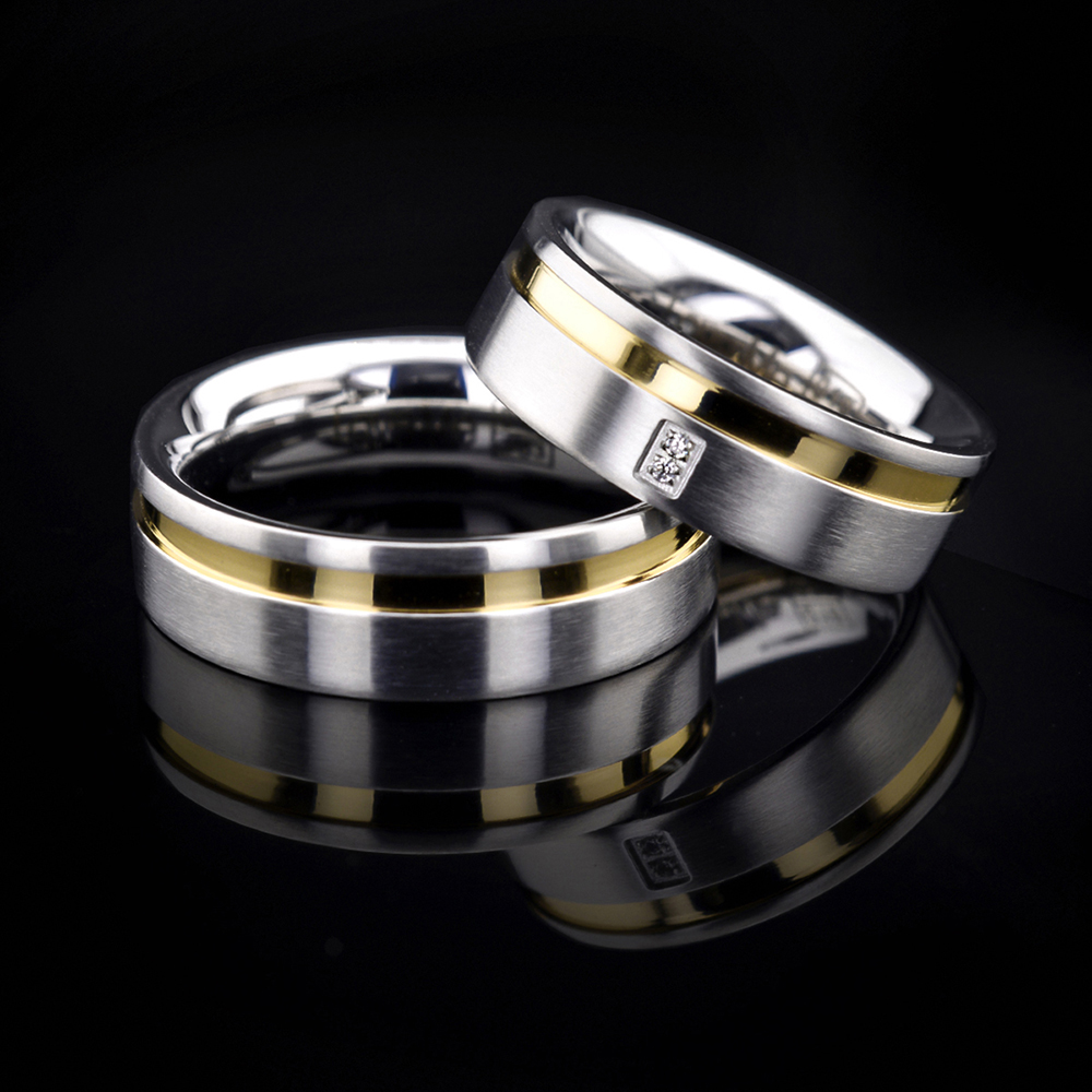 PHUKET 6.80 mm Parlak Kararmaz Çelik Alyans Yüzük | Love Me