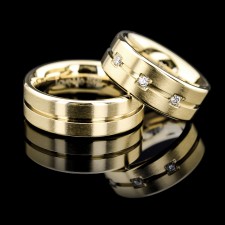 MONACO çelik alyans – 3 renkli parlak & mat bombeli unisex yüzük