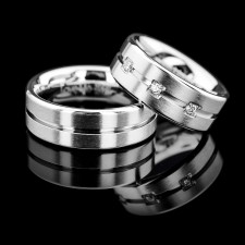 MONACO çelik alyans – 3 renkli parlak & mat bombeli unisex yüzük