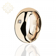 FLORANCE-1 Adet 8.60mm Genişlik Kadın Taşlı Çelik Alyans Yüzük LM-027/Kadın