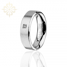 NEW YORK-1 Adet 5.90mm Genişlik Kadın Taşlı Çelik Alyans Yüzük LM-028/Kadın