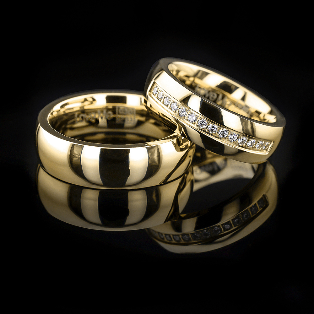 HAVANA-1 Adet 6.80mm Genişlik Kadın Taşlı Çelik Alyans Yüzük LM-030/Kadın