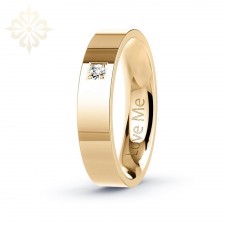 SEVILLE-1 Adet 5.mm Genişlik Mücevher Kalitesinde Parlak Kararmaz Kadın Çelik Alyans Yüzük LM-041/Kadın