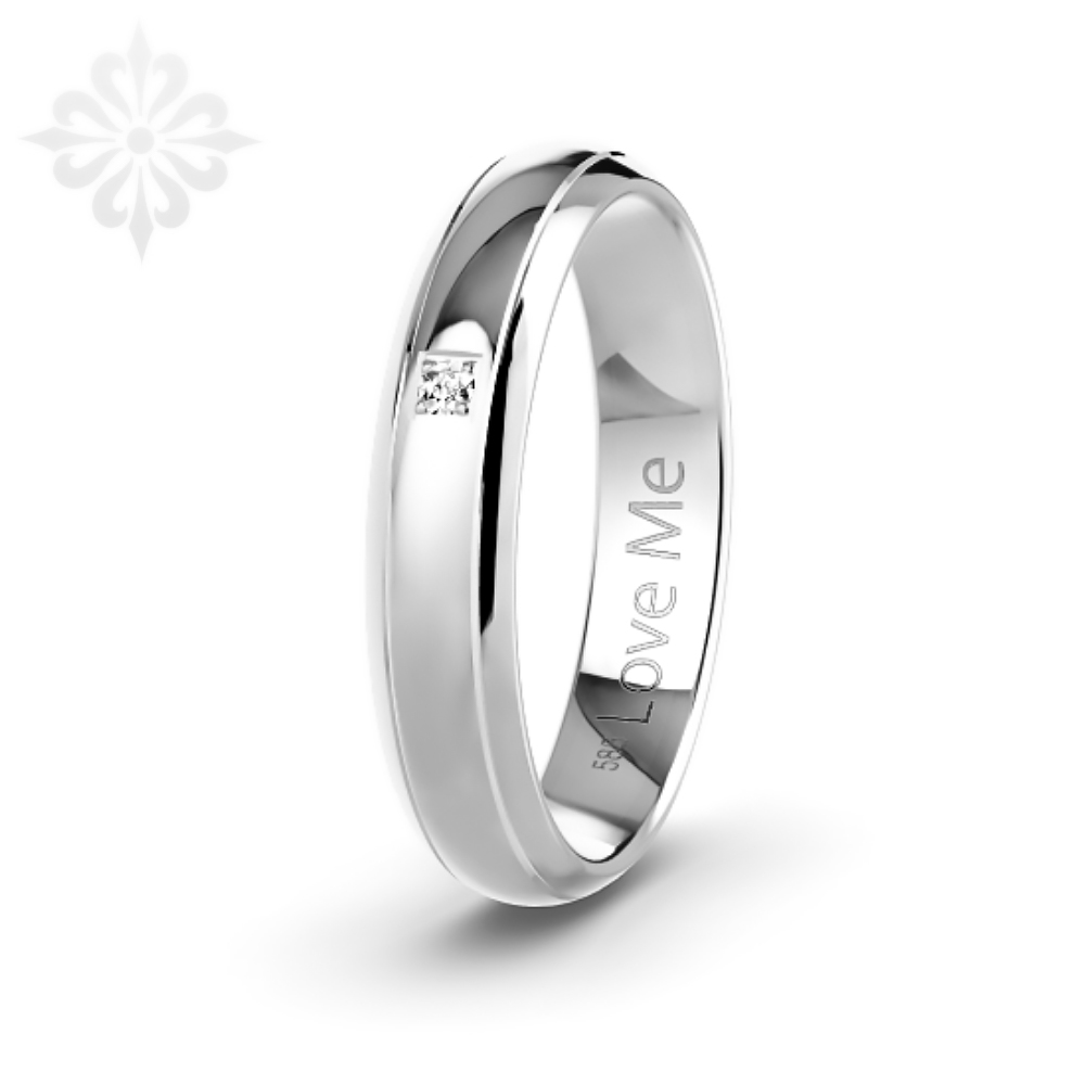 TOKIO-1 Adet 4.50mm Genişlik Mücevher Kalitesinde Parlak Kararmaz Kadın Çelik Alyans Yüzük LM-045/Kadın