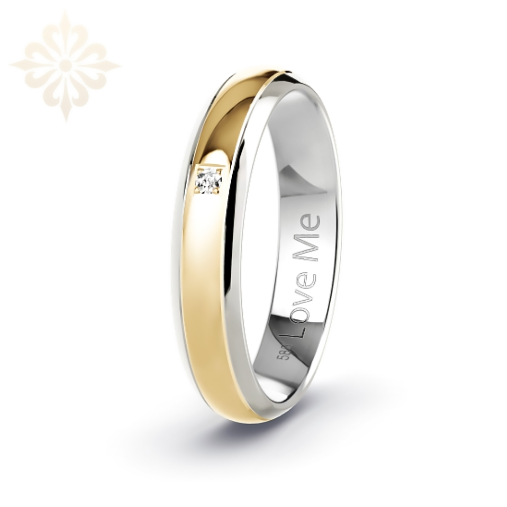 TOKIO-1 Adet 4.50mm Genişlik Mücevher Kalitesinde Parlak Kararmaz Kadın Çelik Alyans Yüzük LM-045/Kadın