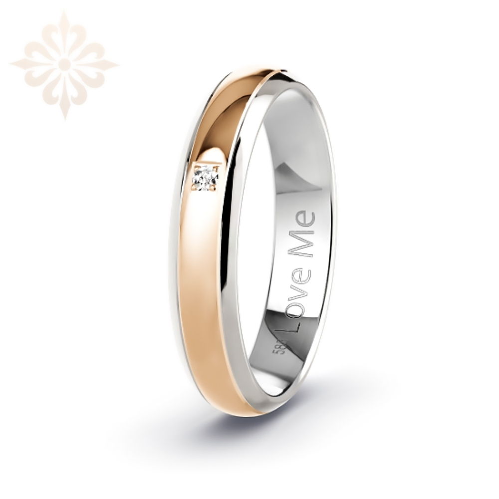 TOKIO-1 Adet 4.50mm Genişlik Mücevher Kalitesinde Parlak Kararmaz Kadın Çelik Alyans Yüzük LM-045/Kadın